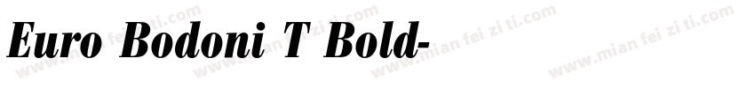 Euro Bodoni T Bold字体转换